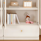 Modern White Wood Storage Bookcase Display Unit
