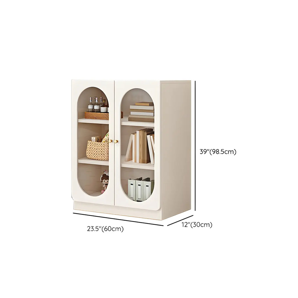 Modern White Wood Storage Bookcase Display Unit