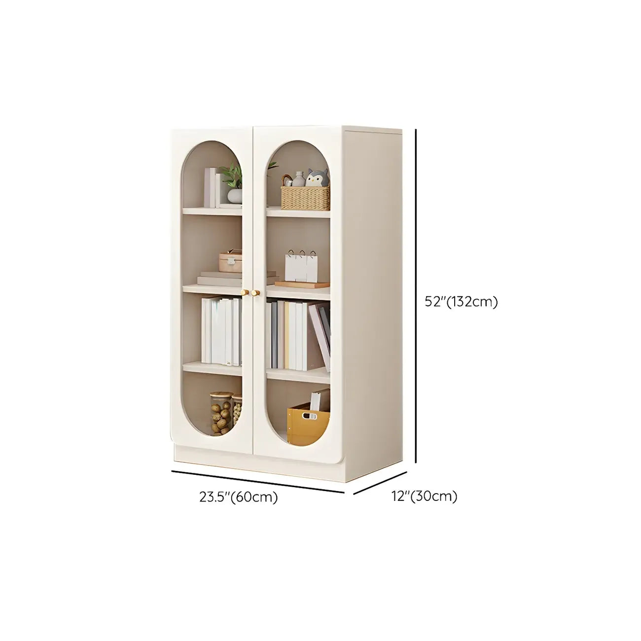 Modern White Wood Storage Bookcase Display Unit