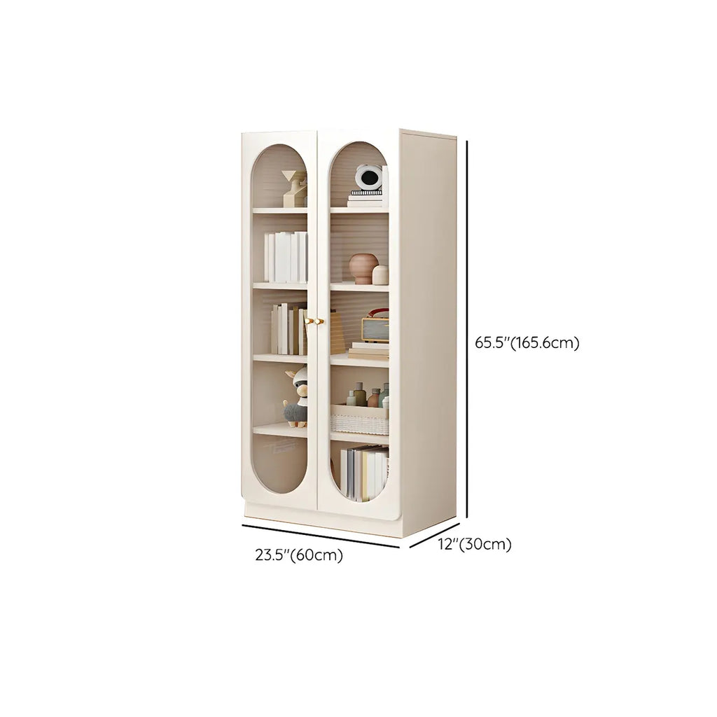 Modern White Wood Storage Bookcase Display Unit