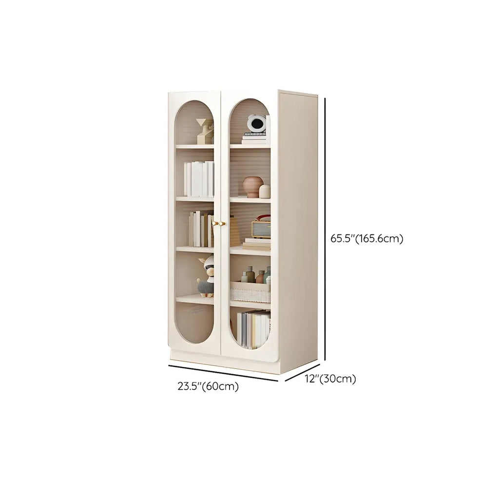 Modern White Wood Storage Bookcase Display Unit
