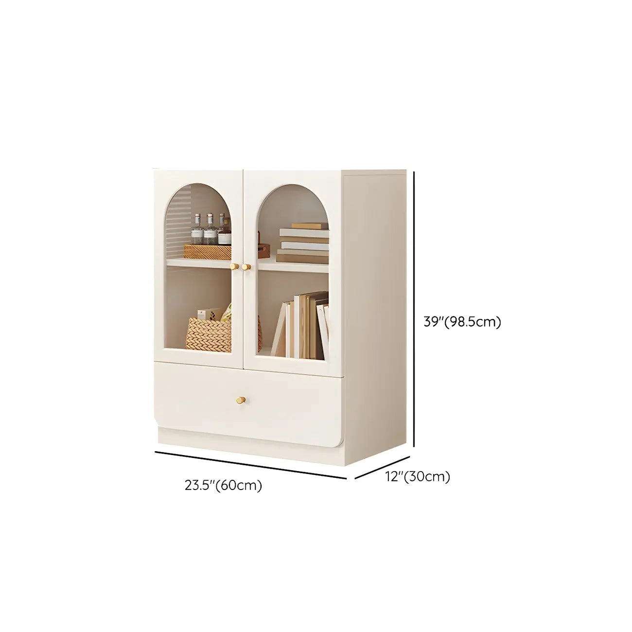 Modern White Wood Storage Bookcase Display Unit