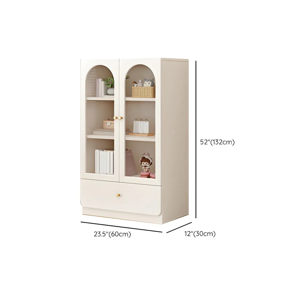 Modern White Wood Storage Bookcase Display Unit