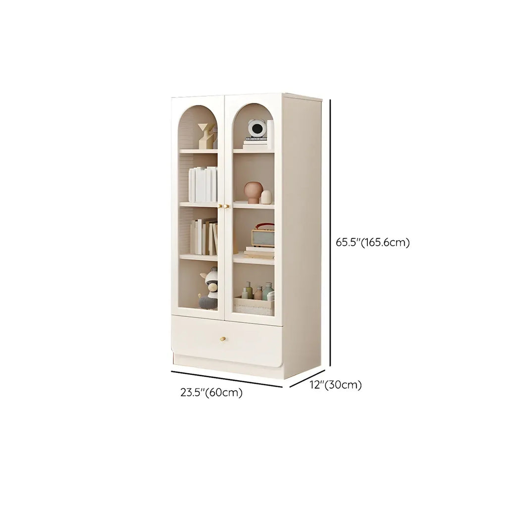 Modern White Wood Storage Bookcase Display Unit