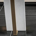 Glam White Faux Marble Gold Legs Bar Tables