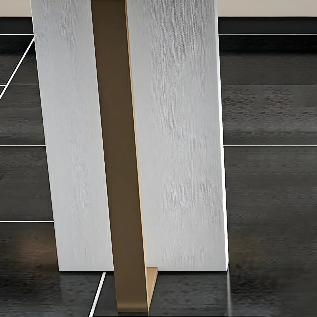 Glam White Faux Marble Gold Legs Bar Tables