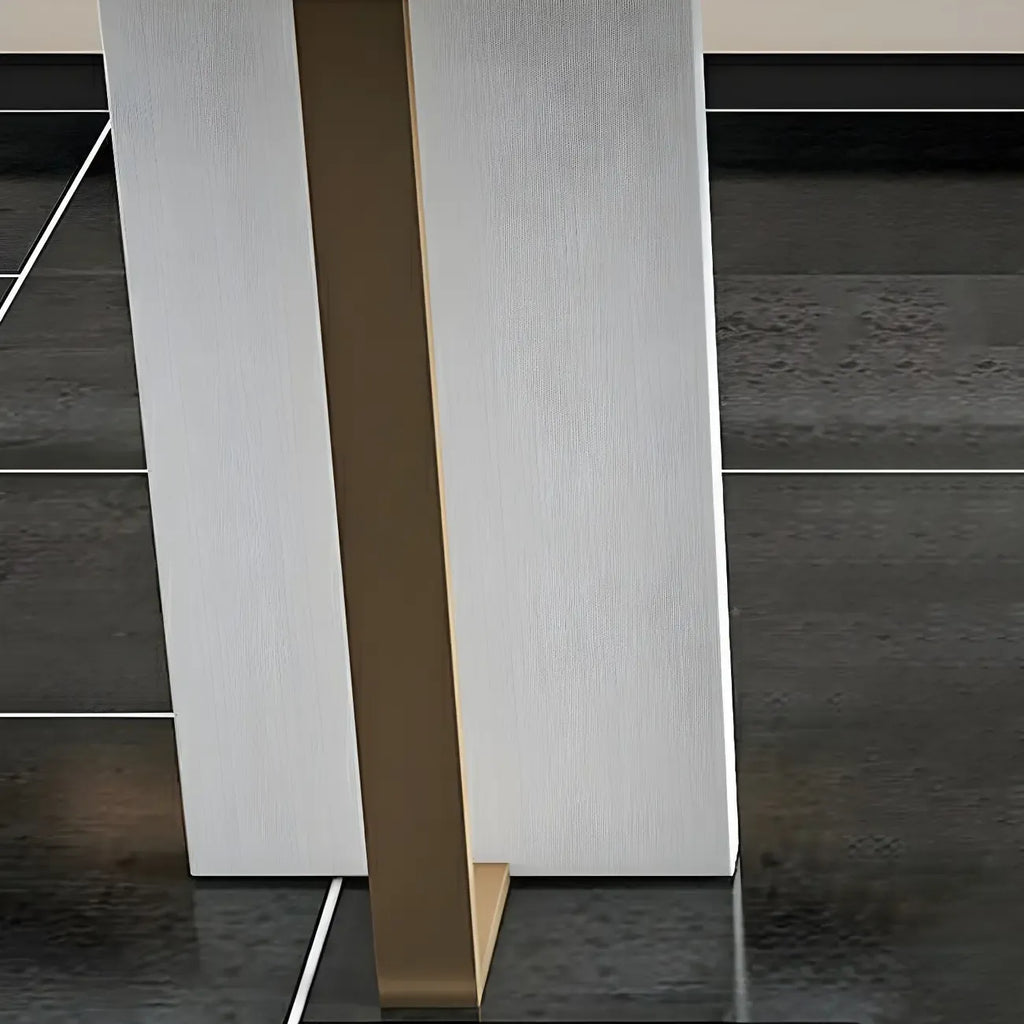 Glam White Faux Marble Gold Legs Bar Tables