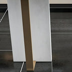 Glam White Faux Marble Gold Legs Bar Tables