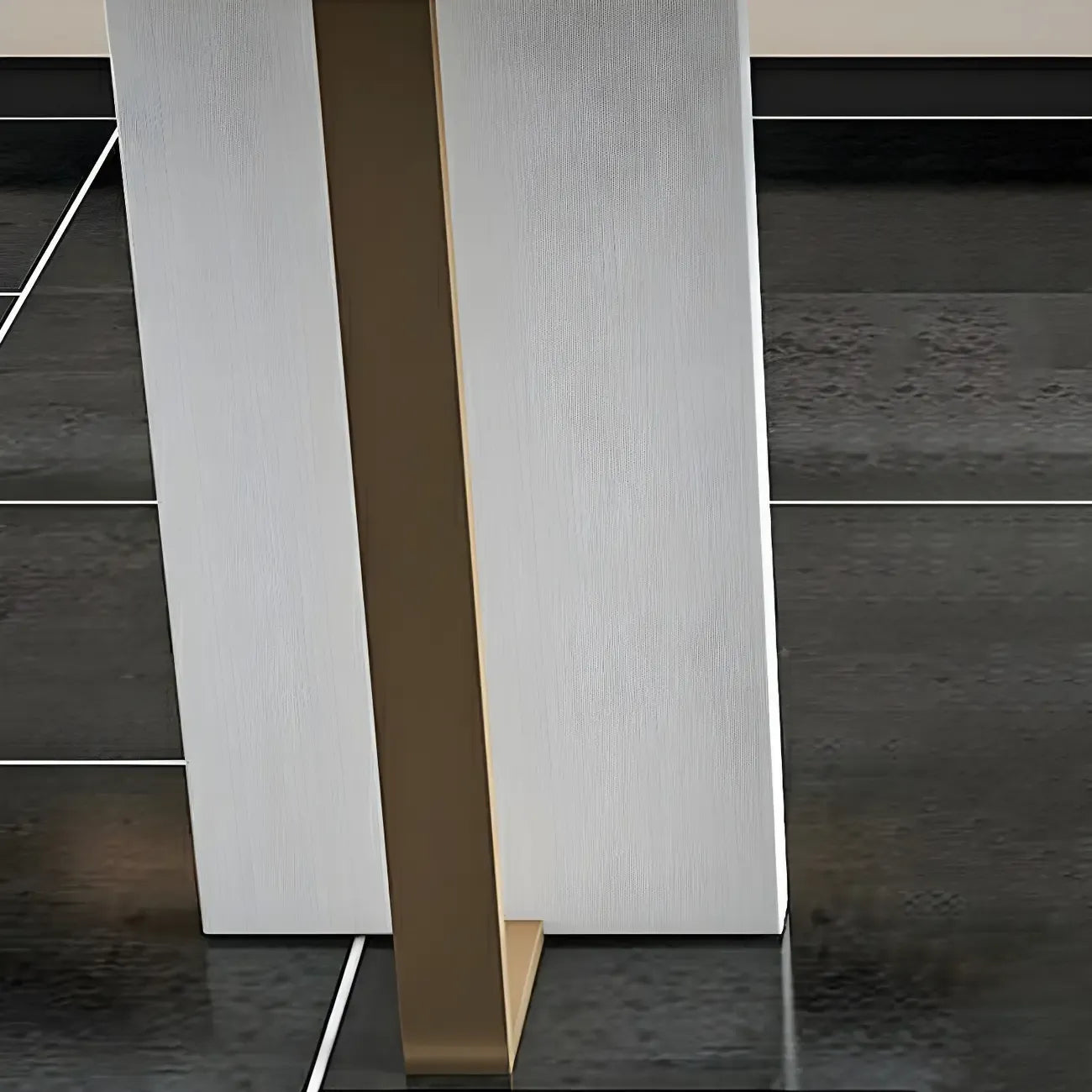 Glam White Faux Marble Gold Legs Bar Tables