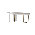 Glam White Faux Marble Gold Legs Bar Tables