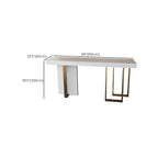 Glam White Faux Marble Gold Legs Bar Tables