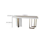 Glam White Faux Marble Gold Legs Bar Tables