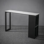 Modern Stone Metal Wine Storage Bar Tables with Cup Holder