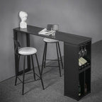 Modern Stone Metal Wine Storage Bar Tables with Cup Holder