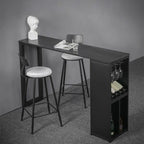 Modern Stone Metal Wine Storage Bar Tables with Cup Holder