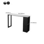 Modern Stone Metal Wine Storage Bar Tables with Cup Holder