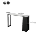 Modern Stone Metal Wine Storage Bar Tables with Cup Holder