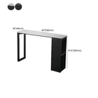 Modern Stone Metal Wine Storage Bar Tables with Cup Holder