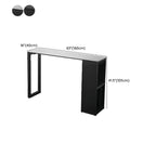 Modern Stone Metal Wine Storage Bar Tables with Cup Holder