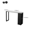 Modern Stone Metal Wine Storage Bar Tables with Cup Holder