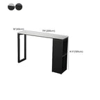 Modern Stone Metal Wine Storage Bar Tables with Cup Holder