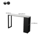 Modern Stone Metal Wine Storage Bar Tables with Cup Holder