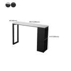 Modern Stone Metal Wine Storage Bar Tables with Cup Holder