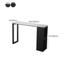 Modern Stone Metal Wine Storage Bar Tables with Cup Holder