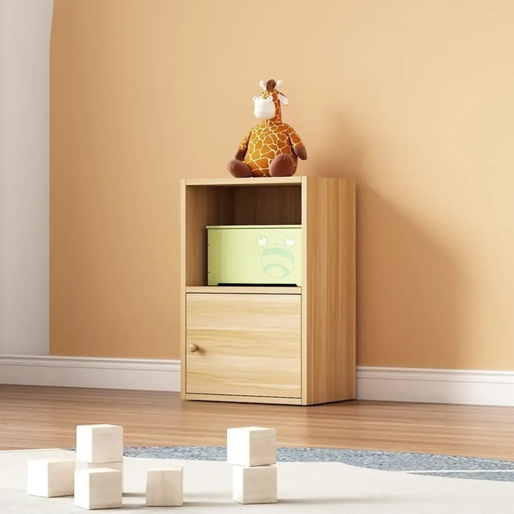 Simple Rectangular White Modular Wooden Bookcase