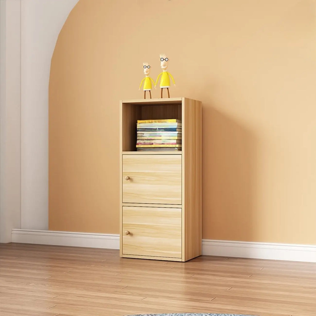 Simple Rectangular White Modular Wooden Bookcase