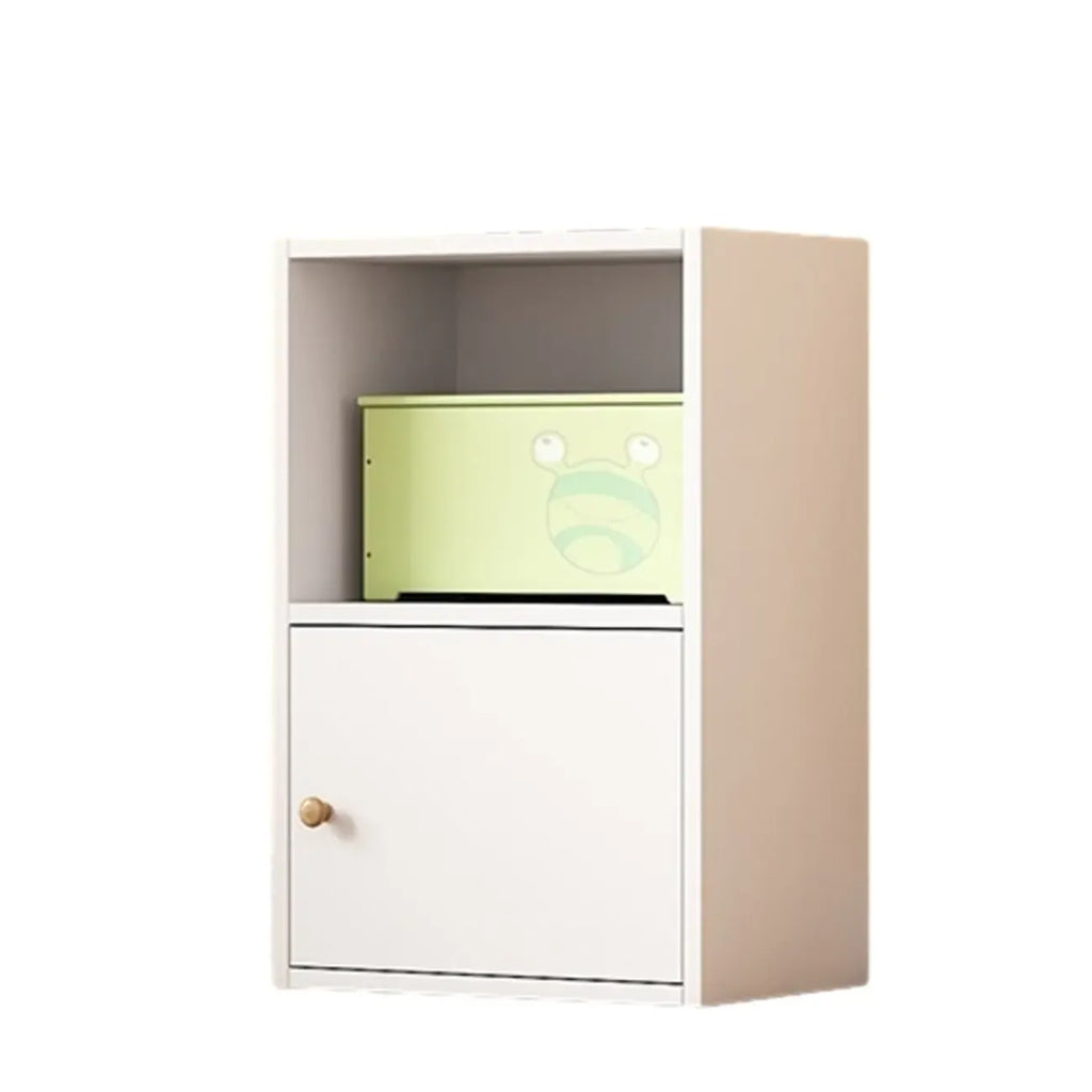 Simple Rectangular White Modular Wooden Bookcase