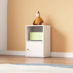 Simple Rectangular White Modular Wooden Bookcase