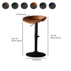 Adjustable Black Leather Saddle Swivel Bar Stools