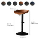 Adjustable Black Leather Saddle Swivel Bar Stools