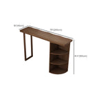 Modern Brown Pine Wooden Three-Shelf Bar Tables for Home