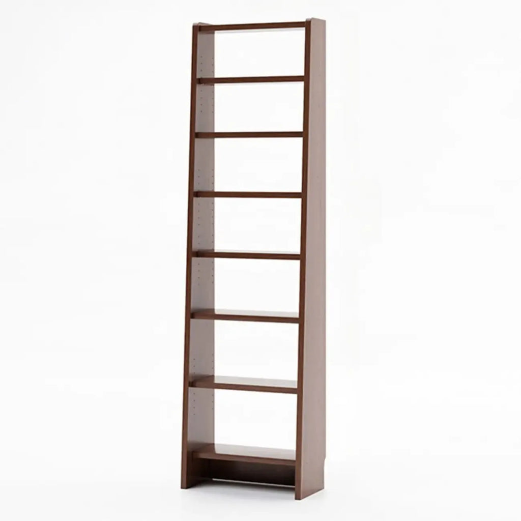 Tall Modern White Wooden Open Vertical Bookcase
