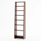 Tall Modern White Wooden Open Vertical Bookcase