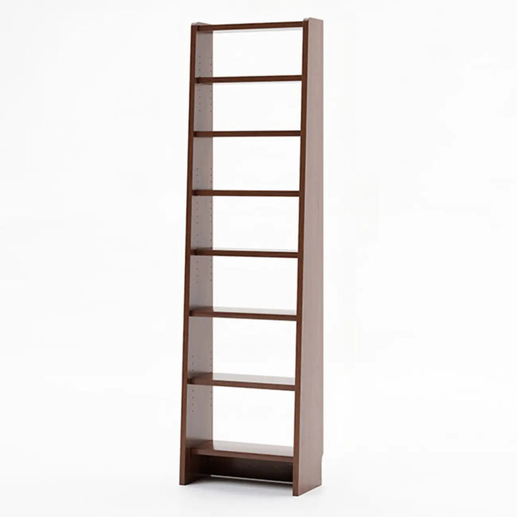 Tall Modern White Wooden Open Vertical Bookcase