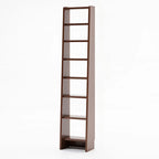 Tall Modern White Wooden Open Vertical Bookcase