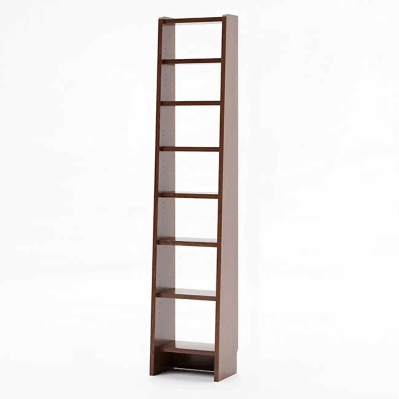 Tall Modern White Wooden Open Vertical Bookcase