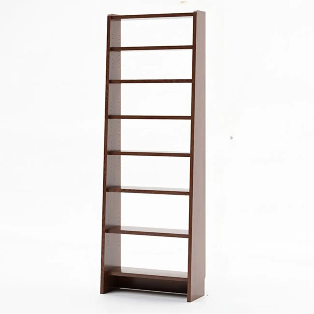 Tall Modern White Wooden Open Vertical Bookcase