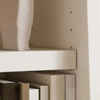 Tall Modern White Wooden Open Vertical Bookcase