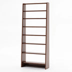 Tall Modern White Wooden Open Vertical Bookcase