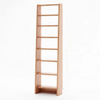 Tall Modern White Wooden Open Vertical Bookcase
