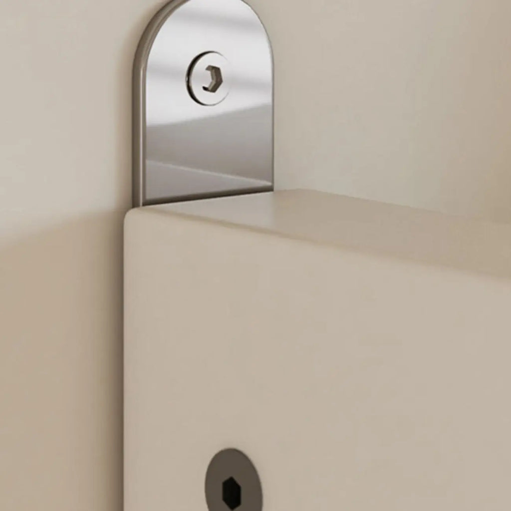 Tall Modern White Wooden Open Vertical Bookcase