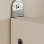 Tall Modern White Wooden Open Vertical Bookcase