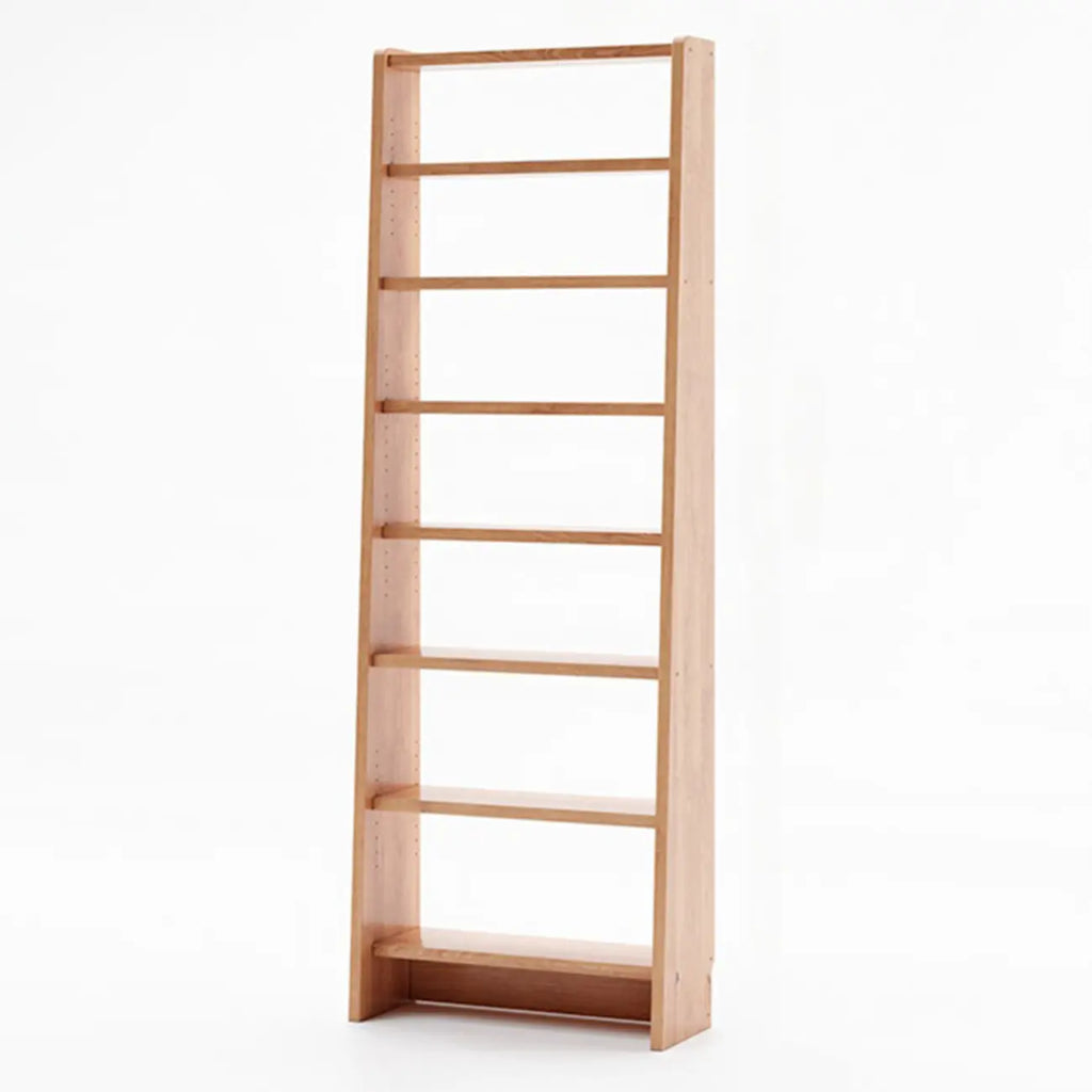Tall Modern White Wooden Open Vertical Bookcase