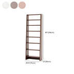 Tall Modern White Wooden Open Vertical Bookcase