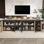 Modern White Stone Top Gray Pine Storage Sofa Bar Tables