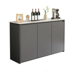 Modern White Stone Top Gray Pine Storage Sofa Bar Tables